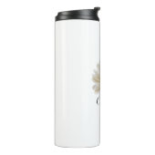 白独身のデイジーと名前をカスタムする タンブラー (回転左)