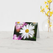 白独身のデイジーはがき カード (黄色い花)