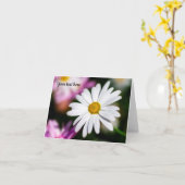 白独身のデイジーはがき カード (黄色い花)