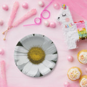 白独身のデイジー ペーパープレート (パーティー)