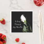 白独身のバラ スタンダードカクテルナプキン (インサイチュ)