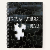 白独身の恋しく思黒写真 ノートブック (正面)