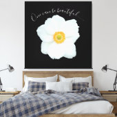 白独身の花は美しい詩 キャンバスプリント (インサイチュ (寝室))