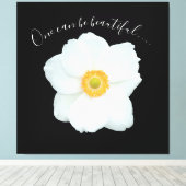 白独身の花は美しい詩 キャンバスプリント (インサイチュ (ウッドフロア))