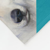 白狼アート フリースブランケット (角)