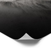 白狼 ブラックアンドホワイト フォト ポスター (角)