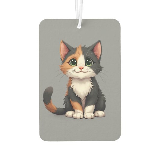 白猫お洒落猫ネコ カーエアーフレッシュナー (裏面)