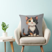 白猫お洒落猫ネコ クッション (椅子)