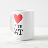 白猫が好き コーヒーマグカップ (正面左)
