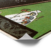 白猫が窓辺に座る歌川広重 ポスター (角)