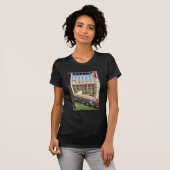 白猫が窓辺に座る歌川広重 Tシャツ (正面フル)