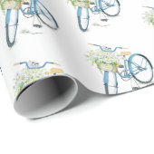 白猫とデイジーの自転車 ラッピングペーパー (ロールコーナー)