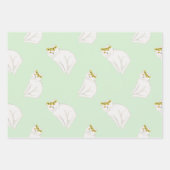 白猫とリース ラッピングペーパーシート (正面3)