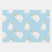 白猫とリース ラッピングペーパーシート (正面2)