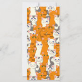 白猫と生姜の猫が緑の目を青く描く (裏面)