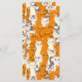 白猫と生姜の猫が緑の目を青く描く (正面/裏面)