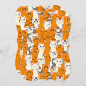 白猫と生姜の猫が緑の目を青く描く (正面/裏面)