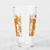 白猫と生姜の猫が緑の目を青く描く タンブラーグラス (右)