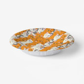 白猫と生姜の猫が緑の目を青く描く ペーパーボウル (傾斜あり)