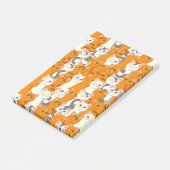 白猫と生姜の猫が緑の目を青く描く ポストイット (アングル)