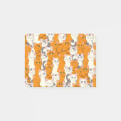 白猫と生姜の猫が緑の目を青く描く ポストイット (正面)