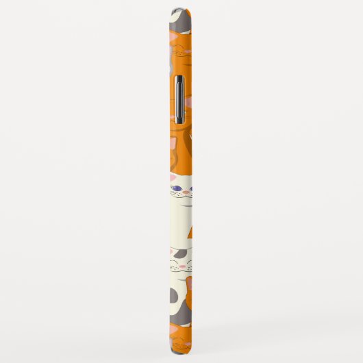 白猫と生姜の猫が緑の目を青く描く Case-Mate iPhoneケース (裏面/右)