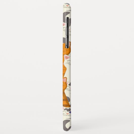 白猫と生姜の猫が緑の目を青く描く Case-Mate iPhoneケース (裏面/左)