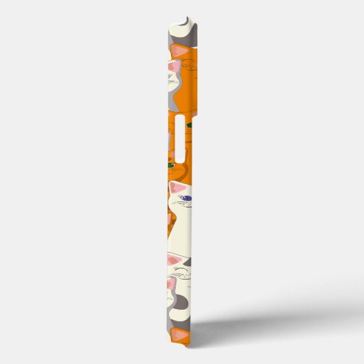 白猫と生姜の猫が緑の目を青く描く Case-Mate iPhoneケース (裏面 / 右)