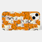 白猫と生姜の猫が緑の目を青く描く Case-Mate iPhoneケース (裏面 (横))
