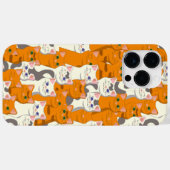 白猫と生姜の猫が緑の目を青く描く Case-Mate iPhoneケース (裏面 (横))