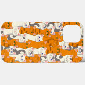 白猫と生姜の猫が緑の目を青く描く Case-Mate iPhoneケース (裏面 (横))
