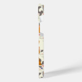 白猫と生姜の猫が緑の目を青く描く iPhoneケース (左側面)