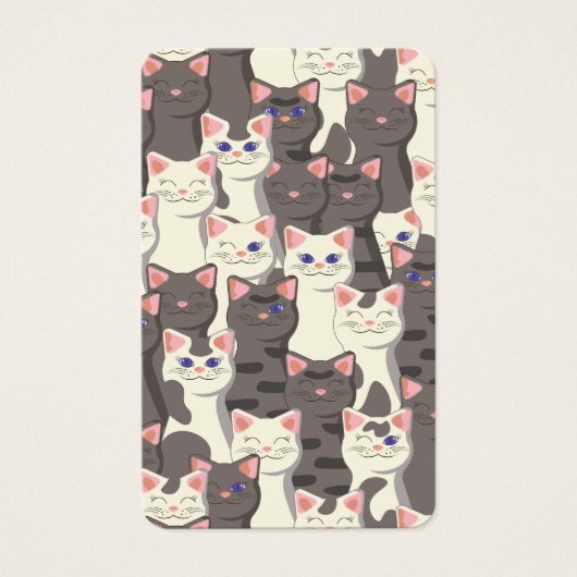 白猫と白猫の柄 (正面)