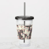 白猫と白猫の柄 アクリルタンブラー (右)