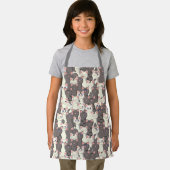 白猫と白猫の柄 エプロン (インサイチュ)