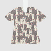 白猫と白猫の柄 オーナメント (裏面)