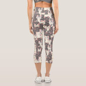 白猫と白猫の柄 カプリレギンス (裏面)