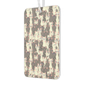 白猫と白猫の柄 カーエアーフレッシュナー (左)