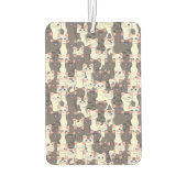 白猫と白猫の柄 カーエアーフレッシュナー (裏面)