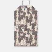 白猫と白猫の柄 ギフトタグ (裏面)