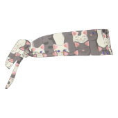 白猫と白猫の柄 タイヘッドバンド (回転270)