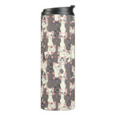 白猫と白猫の柄 タンブラー (回転左)