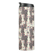 白猫と白猫の柄 タンブラー (回転右)