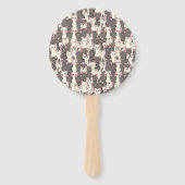 白猫と白猫の柄 ハンドファン (裏面)