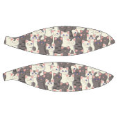 白猫と白猫の柄 バスケットボール (パネル)