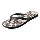 白猫と白猫の柄 ビーチサンダル (アングル)