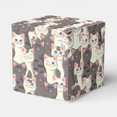 白猫と白猫の柄 フェイバーボックス (裏面サイド)