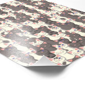 白猫と白猫の柄 フォトプリント            (角)