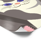 白猫と白猫の柄 ポスター (コーナー)