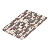 白猫と白猫の柄 マグネット (左側)